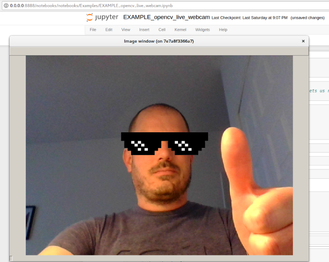 OpenCV capturing image directly from my webcam